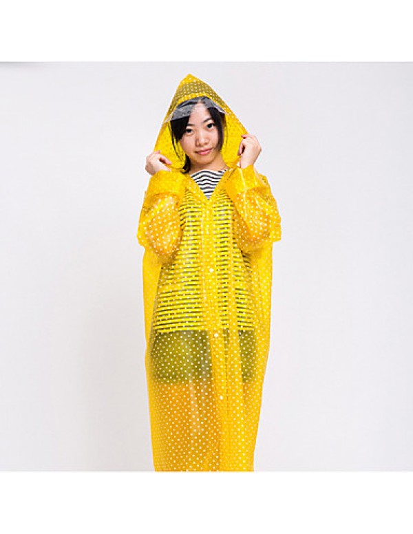 Dot Pattern Translucent Multicolor Raincoat  